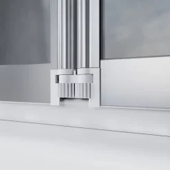 Sirhona Pare-Baignoire 1300x1400mm Ecran de Baignoire 3 Volets + 4mm Verre Transparent + Double Construction en Aluminium