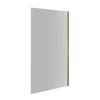 Pare-Baignoire|Essebagno Pare-baignoire 80x140 cm verre anticalcaire 6mm fixe en aluminium Or brossé