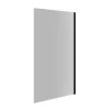 Pare-Baignoire|Essebagno Pare-baignoire 80x140 cm verre anticalcaire 6mm fixe en aluminium Noir mat