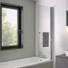 Kinedo Pare-bain fixe Columba 1 volet relevable 75x150 chromé