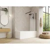Kinedo Pare-bain fixe Smart Design Hydra 80 gris noir grainé verre sérigraphié cosmos