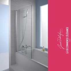 Jacob Delafon Pare-bain Struktura 1 volet pivotant chrome