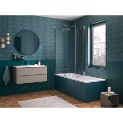 Pare-Baignoire|Kinedo Pare-bain Smart Design Orion pivotant pour montage avec Smart Design Hydra/Lyra 70 chromé transparent