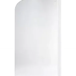 Pare-Baignoire|Sanindusa Pare-bain réversible 1 volet pivotant à 180 en verre trempé 6mm profilé alu Aquarela 80x140 verre cristal profilé blanc
