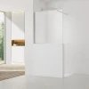 Paroi De Douche|Swiss Aqua Technologies Pare-muret 110x100cm Paroi en verre Crystal Glass 8 mm anticalcaire, avec bras et profilés chrome brillant (SATBWIS110PR)