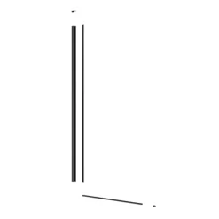 Swiss Aqua Technologies Pare-muret 100x90cm Paroi en verre Crystal Glass 8 mm anticalcaire, avec bras et profilés noir mat (SATBWIS90KSPRC)
