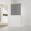 Swiss Aqua Technologies Pare-muret 100x90cm Paroi en verre Crystal Glass 8 mm anticalcaire, avec bras et profilés chrome brillant (SATBWIS90KSPR)