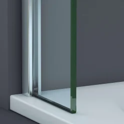 Pare-Baignoire|Superban Paroi de baignoire fixe en verre sécurité transparent ép 6mm anti calcaire, L100 x H147 cm, chrome, Mont Blanc CC