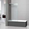 Pare-Baignoire|Superban Paroi de baignoire fixe en verre sécurité transparent ép 6mm anti calcaire, L110 x H147 cm, blanc brillant, Mont Blanc CC