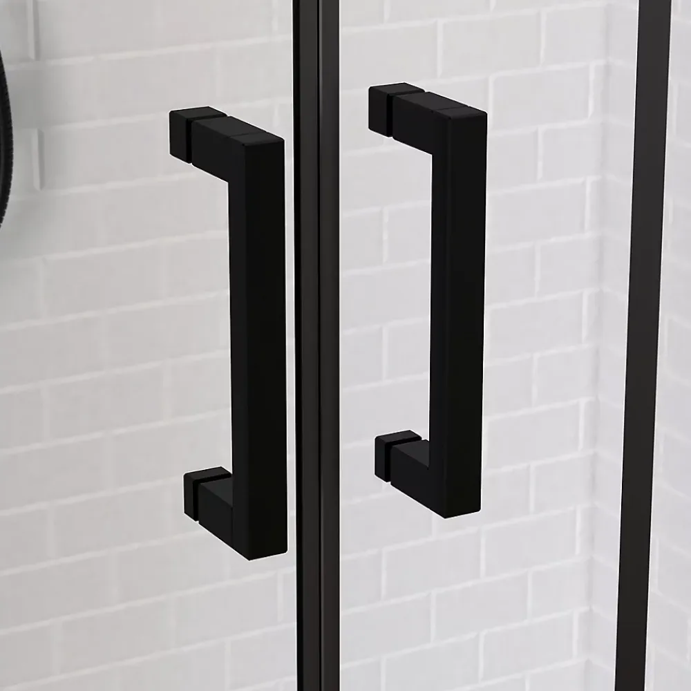 Porte De Douche|Galedo Paroi de douche à double porte coulissante 160 x 200 cm, profilé noir mat laqué, Factory