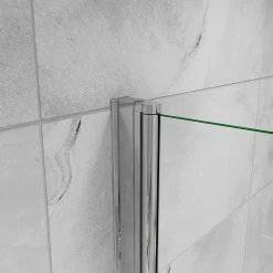 Paroi De Douche|AICA Sanitaire Paroi de douche à l'italienne pivotante mural - 8 mm verre anticalcaire, alu chromé - 35x200 cm