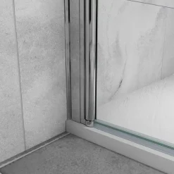 Paroi De Douche|AICA Sanitaire Paroi de douche à l'italienne pivotante mural - 8 mm verre anticalcaire, alu chromé - 35x200 cm
