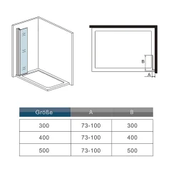 Paroi De Douche|AICA Sanitaire Paroi de douche à l'italienne pivotante mural - 8 mm verre anticalcaire, alu chromé - 35x200 cm