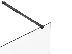 Paroi De Douche|Vente-unique Paroi de douche à l'italienne - Noir mat - Verre 5 mm - 60x200 cm - DAREN