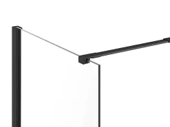 Paroi De Douche|Vente-unique Paroi de douche à l'italienne - Noir mat - Verre 5 mm - 60x200 cm - DAREN