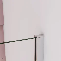 paroi de douche à l'italienne fixe 30x200cm,style atelier,Profilé en aluminium chromé,en 8mm verre anticalcaire,sans receveur