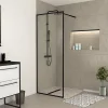Paroi de douche à l'italienne H.200 x l.80 cm, ép. 6 mm, profilé noir, Galedo Edge