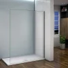 Paroi De Douche|AICA Sanitaire Paroi de douche à l'italienne dépolie - Profilé en alu chromé - paroi fixe sablé - 8mm verre anticalcaire - 120x200cm