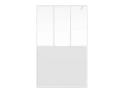 Vente-unique Paroi de douche à l'italienne style atelier - Blanc mat - 120 x 200 cm - URBANIK