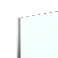 Paroi de douche à l'italienne fixe avec volet l.80+45 x H.195 cm, bandes miroir, profilés alu chrome, GoodHome Ledava