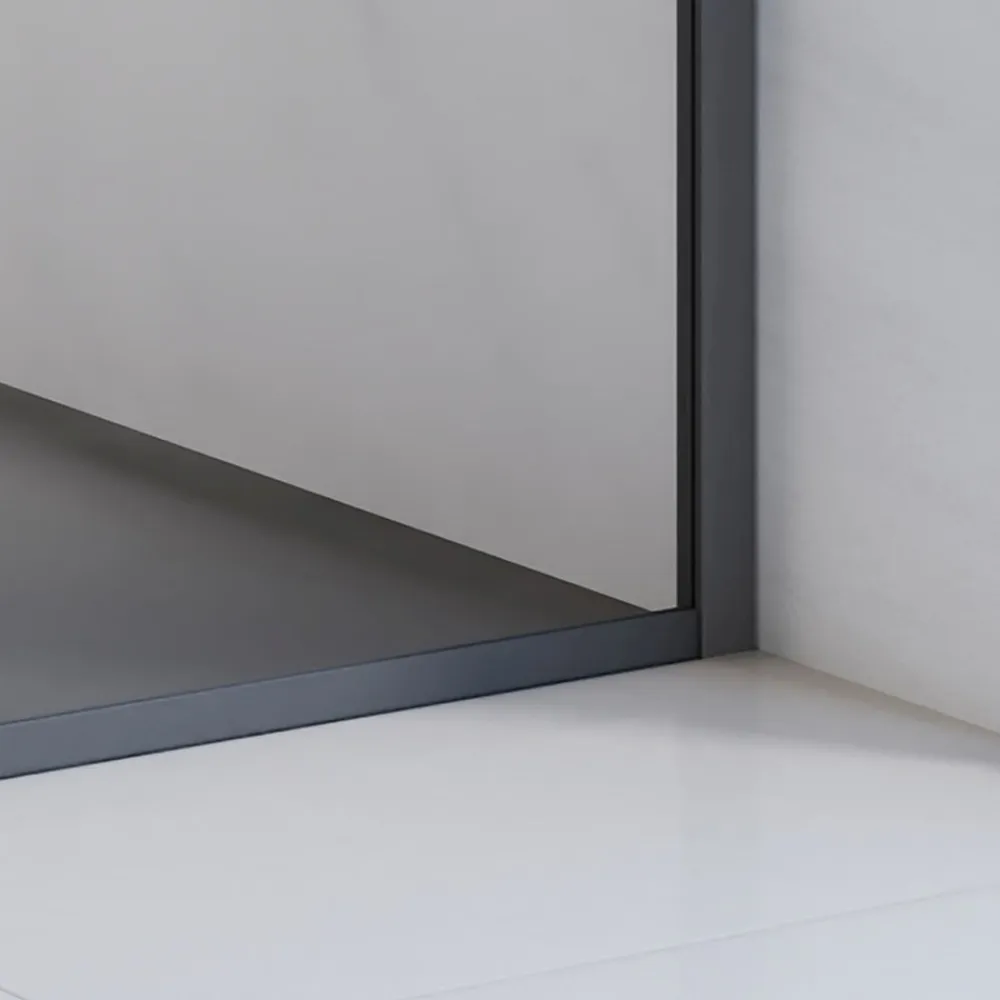 Paroi de douche à l'italienne transparente, profilé noir mat 140 cm, Schulte Impériale Contoura