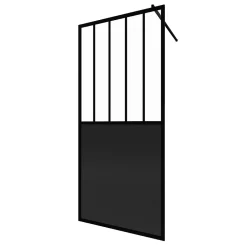 Paroi de douche à l'italienne Galedo Black Indus transparent 100cm