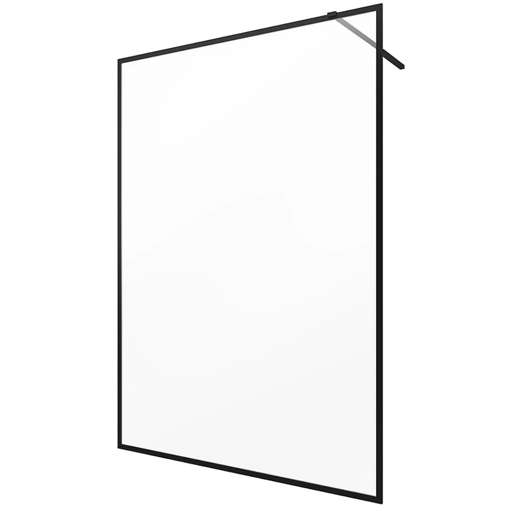 Paroi De Douche| Paroi de douche à l'italienne noir Galedo Dark Edge transparent l.140 x H.200 cm
