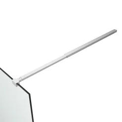 Paroi de douche à l'italienne fixe l.80 x H.195 cm, verre transparent, profilés alu chrome, GoodHome Ledava