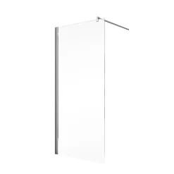 Paroi De Douche| Paroi de douche à l'italienne l.120xH.190cm, Walk In, verre transparent anticalcaire 6mm, profilé chromé, Schulte NewStyle