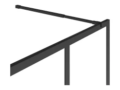 Vente-unique Paroi de douche à l'italienne style atelier - Noir mat - 100 x 200 cm - URBANIK