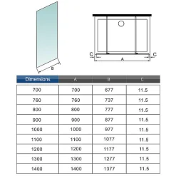 Paroi De Douche|AICA Sanitaire Paroi de douche à l'italienne 2 côtés ouvrants - Verre 8mm anticalcaire - 2 barres de fixation 70-120 cm - 148x200 cm