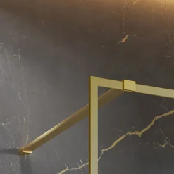 Paroi De Douche| Paroi de douche à l'italienne transparente, profilé doré 90 cm, Schulte Impériale Contoura