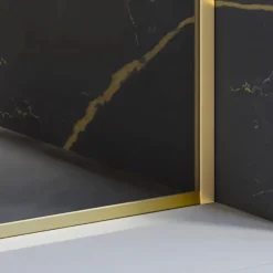 Paroi De Douche| Paroi de douche à l'italienne transparente, profilé doré 90 cm, Schulte Impériale Contoura