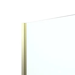 Paroi de douche à l'italienne + volet pivotant l.80+45 x 195 cm, profilés alu finition doré brossé, GoodHome Ledava