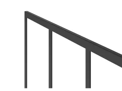 Vente-unique Paroi de douche à l'italienne style atelier - Noir mat - 140 x 200 cm - URBANIK