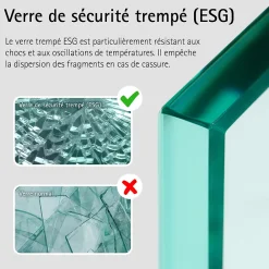 Paroi de douche à l'italienne transparente, profilé doré 100 cm, Schulte Impériale Contoura