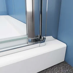 Paroi De Douche| Paroi de douche à l'italienne chrome L75 x H195cm style atelier,pivotante et pliante,6mm verre anticalcaire