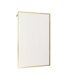 Paroi de douche à l'italienne l.120 x H.200 cm verre ondulé et profilés doré brossé, Galedo Golden Edge