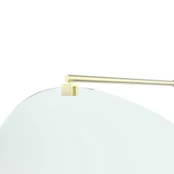 Paroi de douche à l'italienne arrondie l.120 x 198 cm, profilés alu finition doré brossé, GoodHome Ledava