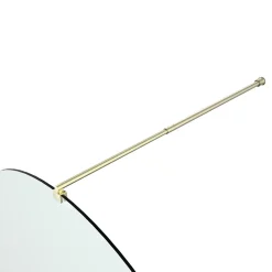 Paroi de douche à l'italienne arrondie l.120 x 198 cm, profilés alu finition doré brossé, GoodHome Ledava