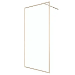 Paroi de douche à l'italienne H.200 x l. 100 cm, ép. 6mm, profilé doré, Galedo Edge