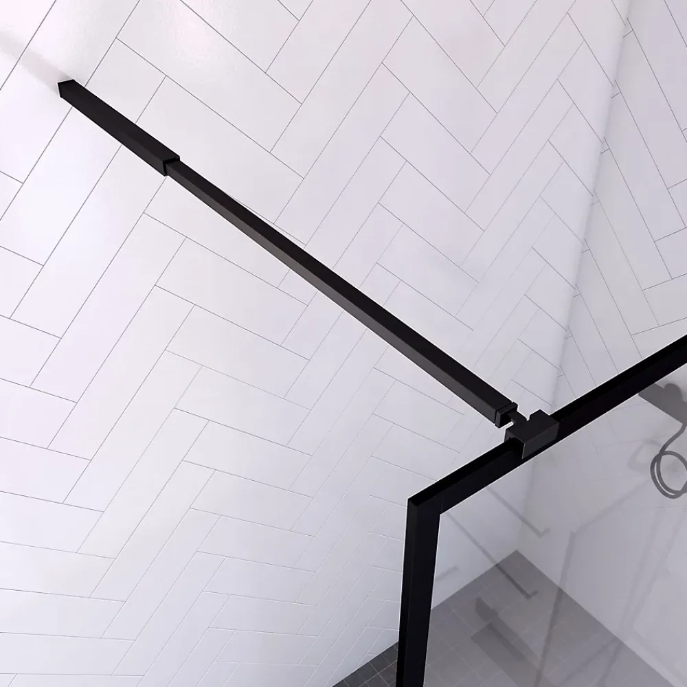 Paroi De Douche| Paroi de douche à l'italienne noir Galedo Dark Edge transparent 90cm