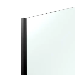 Paroi de douche à l'italienne fixe l.100 x H.195 cm, verre transparent, profilés alu noir, GoodHome Ledava