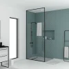 Paroi de douche à l'italienne extensible H.203/273 x l.120 cm, ép. 6 mm, profilé noir, Galedo