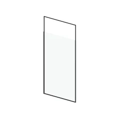 Paroi de douche à l'italienne extensible H.203/273 x l.120 cm, ép. 6 mm, profilé noir, Galedo