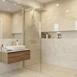 Paroi de douche à l'italienne Cooke & Lewis Zilia transparent 80 cm