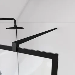 Paroi de douche à l'italienne Galedo Black Indus transparent 140cm