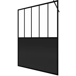 Paroi de douche à l'italienne Galedo Black Indus transparent 140cm