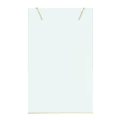 Paroi de douche à l'italienne centrale l.120 x 195 cm, profilés alu doré brossé, GoodHome Ledava