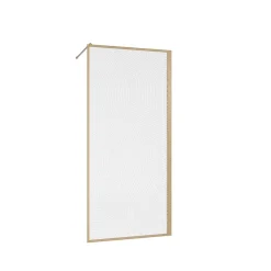 Paroi De Douche|Aurlane Paroi de douche 90 x 200 HINATA - style Japandi courbes douces - Cadre effet Bois - Verre 6mm